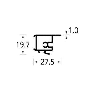 ENGANCHE FIJO ASTRAL 1.6 (27.5 X 19.7) mm.
