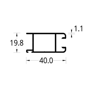 TRASLAPE ASTRAL 1.7/1.8/2.0 (40 X 19.8) mm.