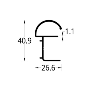ADAPTADOR ASTRAL 1.7/1.8/2.0 (26.6 X 40.9) mm.