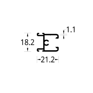 HORIZONTAL SUPERIOR ASTRAL 1.7/2.0 (21.2 X 18.2) mm.