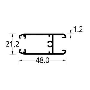 HORIZONTAL INFERIOR MOVIL COLOSAL 2.6 (48 X 21.2) mm.