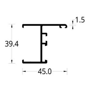 MARCO PERIMETRAL SIDERAL 2.4 (45 X 39.4) mm.