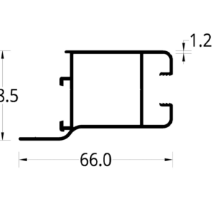 VERTICAL SIDERAL 2.4 (66 X 38.5) mm.