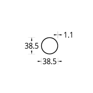 TUBO CIRCULAR (1 1/2)" (38.5) mm ESPESOR 1.1 mm.