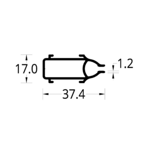PERFIL DE LUJO (37.4 X 17) mm.