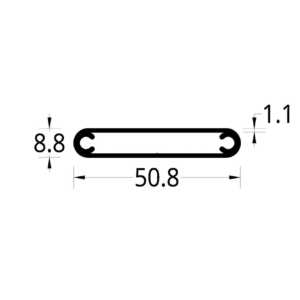 REJILLA TUBULAR ( 50.8 X 8.8) mm.