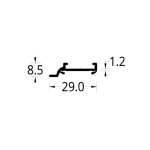 ANTIDESLIZANTE DE CORTINA (29 X 8.5) mm.