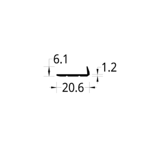 PIRLAN DE ¾" DOS RAYAS (20.6 X 6.1) mm.