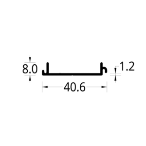 COMPLEMENTO JAMBA COLOSAL 2.6  (40.6 X 8) mm.