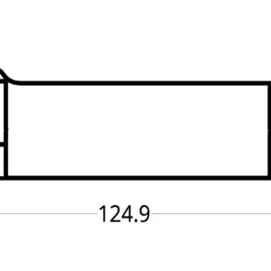 VERTICAL REFORZADO SIDERAL 2.4 (124.9 X 38.5) mm.