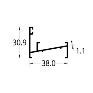 MARCO LISO BOREAL 1.8 PLUS (38 X 30.9) mm.