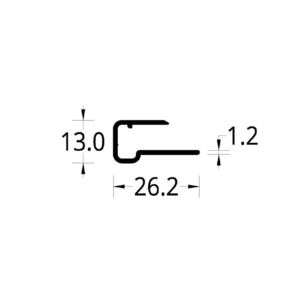 REMATE POLICARBONATO 8 mm. (26.2 X 13) mm.