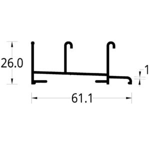 MARCO PERIMETRAL ASTRAL 345 (61.1 X 26) mm.