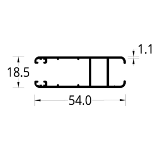 PERIMETRAL DE NAVE ASTRAL 345 (54 X 18.5) mm.
