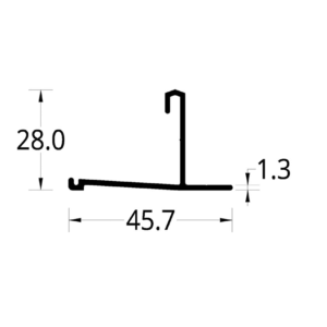 ADAPTADOR DE MARCO PERIMETRAL COLOSAL 345 (45.7 X 28) mm.