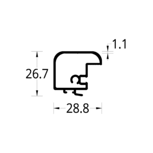 ENGANCHE FIJO REFORZADO ASTRAL 1.6 (28.8 X 26.7) mm.