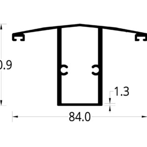 VERTICAL HORIZONTAL CURVO FACHADA MAXIVENT (84 X 50.9) mm.