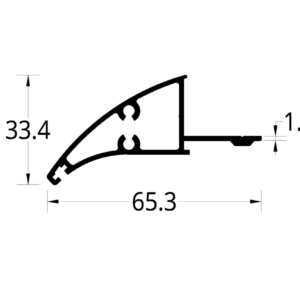 HORIZONTAL SUPERIOR VENTILACION FACHADA MAXIVENT (65.3 X 33.4) mm.