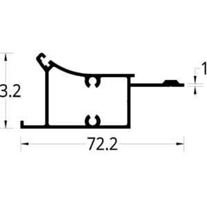 HORIZONTAL INFERIOR VENTILACION FACHADA MAXIVENT (72.2 X 33.2) mm.