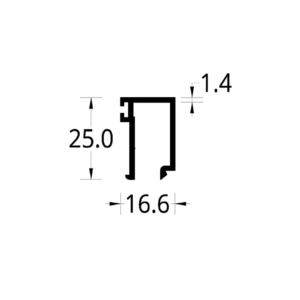 PISAVIDRIO CUADRADO V. TERMO ACUSTICA (16.6 X 25) mm.