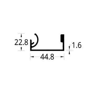 SOPORTE PARA CORTASOL DE (142 X 45) mm.
