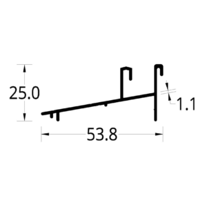 SILLAR UN RIEL ASTRAL 1.7/2.0 (53.8 X 25) mm.