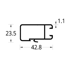 ENGANCHE REFORZADO ASTRAL 2.0 (42.8 X 23.5) mm.