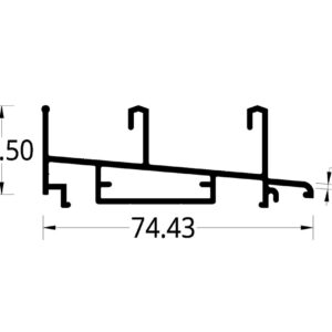 MARCO PERIMETRAL TUBULAR COLOSAL 345 (74.43 X 28) mm