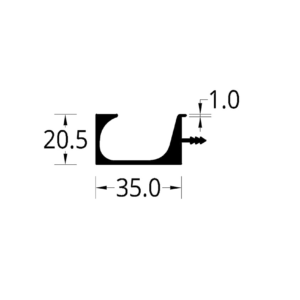 MANIJA PARA MUEBLE DE COCINA DE (35 X 20.5) mm.