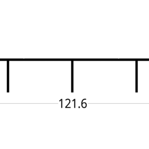 CABEZAL TRES RIELES P.C. 2025/8025 (121.6 X 24) mm.