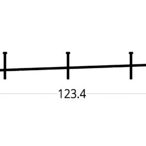 SILLAR TRES RIELES P.C. 2025/8025 (123.4 X 17) mm.