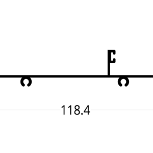 JAMBA TRES RIELES P.C. 2025/8025 (118.4 X 28) mm.