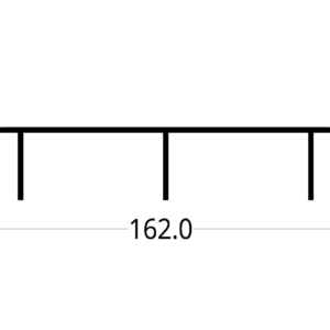 CABEZAL DE TRES RIELES P.C. 2038 PLUS/7038 (162 X 35.1) mm.