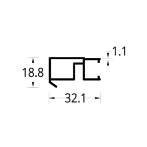 ENGANCHE REFORZADO VC 4025/3825 (32.1 X 18.8) mm