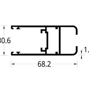 VERTICAL HORIZONTALES VIDRIO 6/8/10 mm. KIMBAYA/KALIMA (68.2 X 30.6) mm.