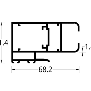 ENGANCHE VIDRIO 6/8/10 mm. KIMBAYA/KALIMA (68.2 X 41.4) mm.