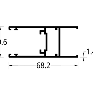 VERTICAL HORIZONTALES VIDRIO CAMARA HASTA 22 mm. KIMBAYA/KALIMA (68.2 X 30.6) mm.