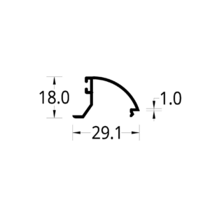 PISAVIDRIO CURVO VP 3831 (29.1 X 18) mm.