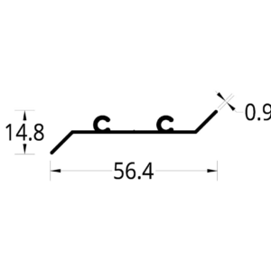 REJILLA FIJA (56.4  X 14.8) mm.