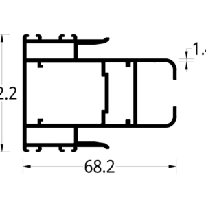 DOBLE ENGANCHE VIDRIO 6/8/10 mm. KIMBAYA/KALIMA (68.2 X 52.2) mm.