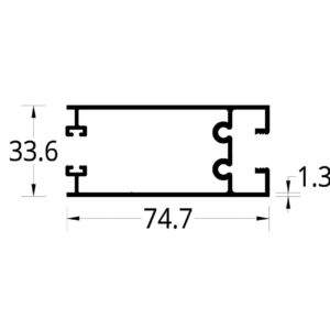 HORIZONTAL SUPERIOR P.C. 2038 PLUS/7038 (74.7 X 33.6) mm.