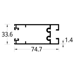 HORIZONTAL INFERIOR P.C. 2038 PLUS/7038 (74.7 X 33.6) mm.