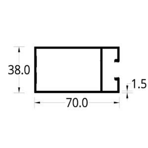 TRASLAPE P.C. 2038 PLUS/7038 (70 X 38) mm.