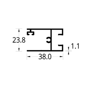 HORIZONTAL SUPERIOR P.C. 2025/8025 (38 X 23.8) mm.