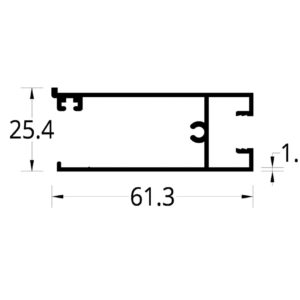 HORIZONTAL INFERIOR P.C. 2025/8025 (61.3 X 25.4) mm.