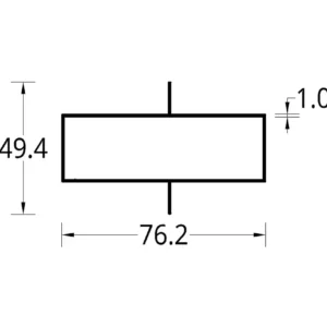 TUBULAR CON DOBLE ALETA DESCENTRADA (3 X 1)" (76.2 X 49.4) mm. ESPESOR 1.05 mm.