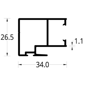 ENGANCHE  P.C. 2044/744 (34 X 26.5) mm.