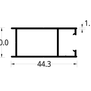 TRASLAPE P.C. 2044/744 (44.3 X 20) mm.