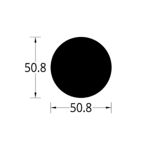 BARRA CIRCULAR (2)"  (50.8) mm.