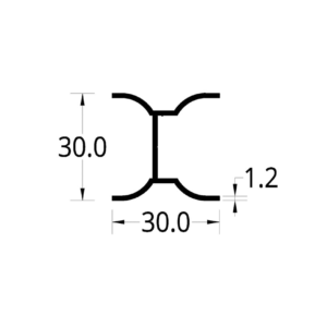 ADAPTADOR CURVO P.C. 2025/8025 (30 X 30) mm.